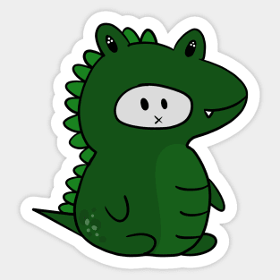 Trick or Treating Dino Halloween Costume Sticker